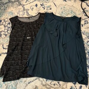 Small Banana Republic sleeveless tops with ruffles